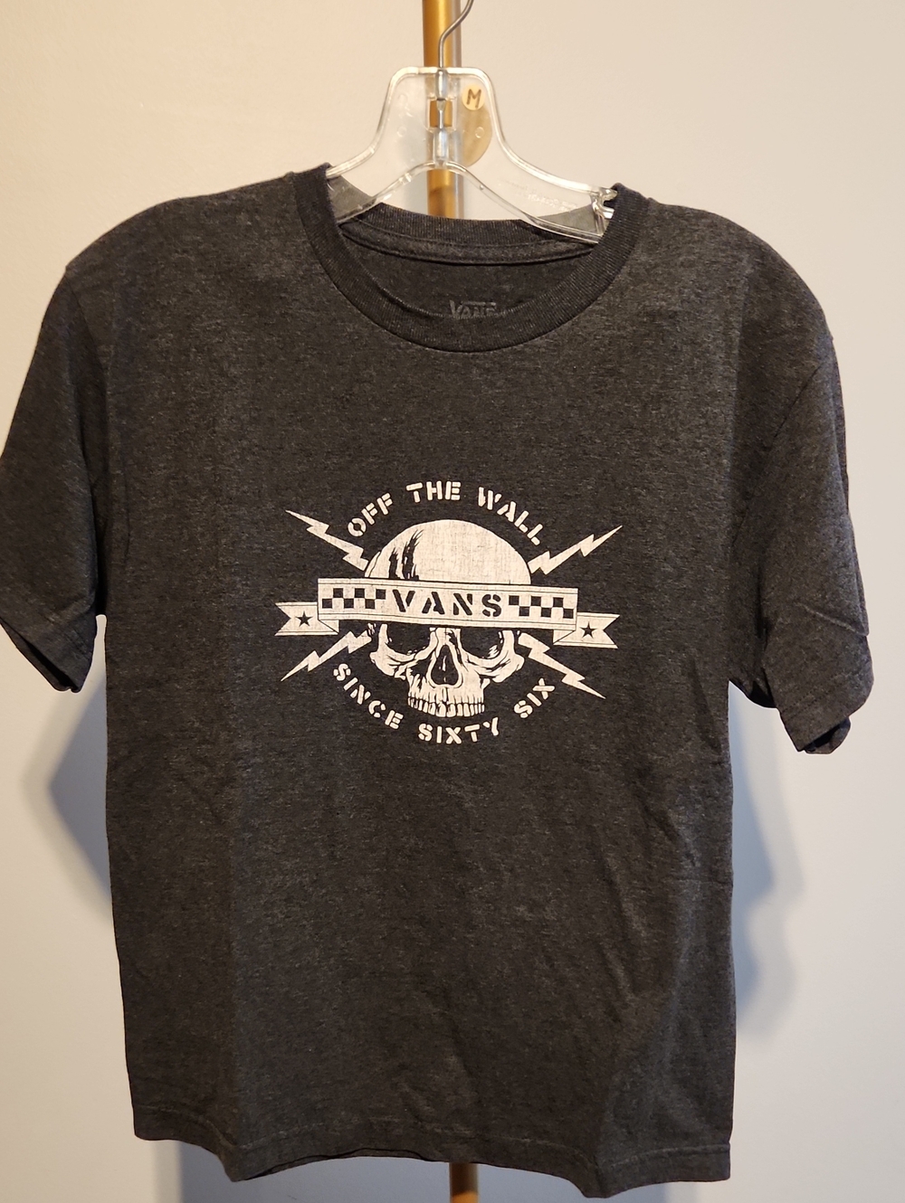 Vans Charcoal Graphic Tee - 'Off The Wall' Skull
